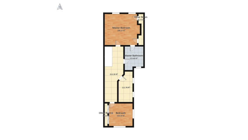 city townhouse with colours floor plan 297.54