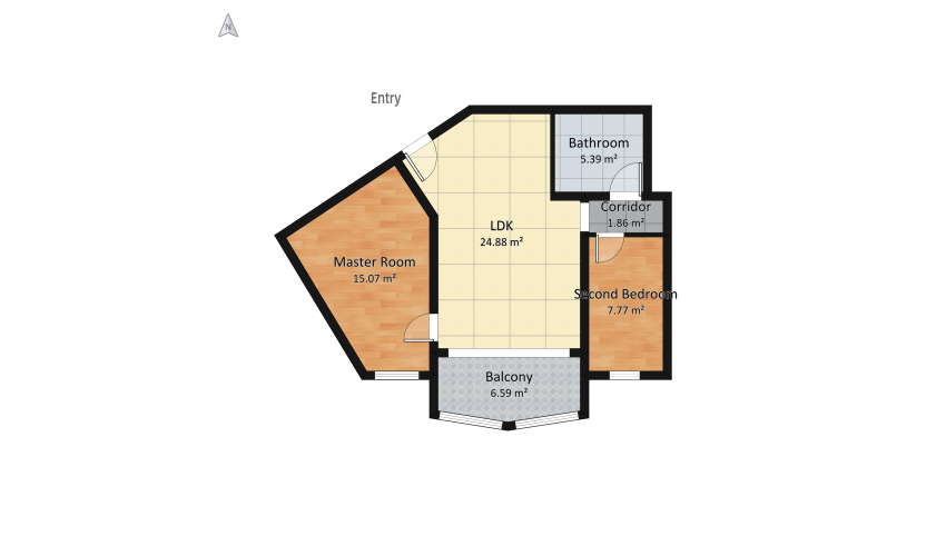 Casa e geometrie floor plan 70.35