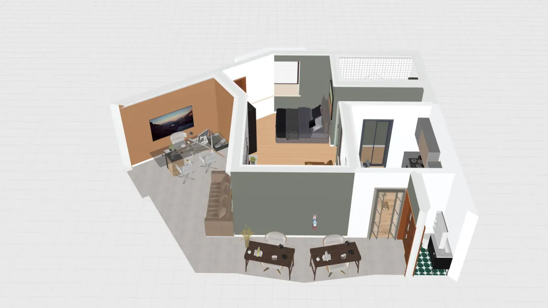 Final Home Office 3d design renderings
