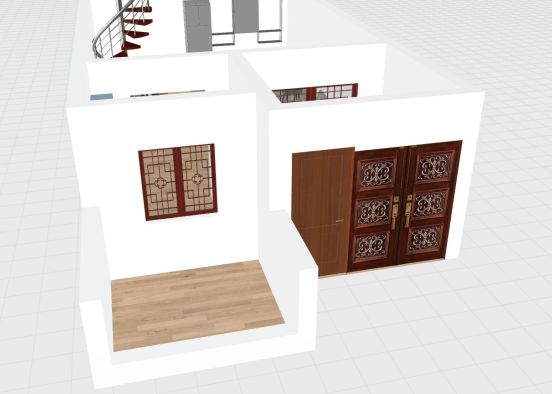 18x38 with small deck nd computer room ground floor Design Rendering