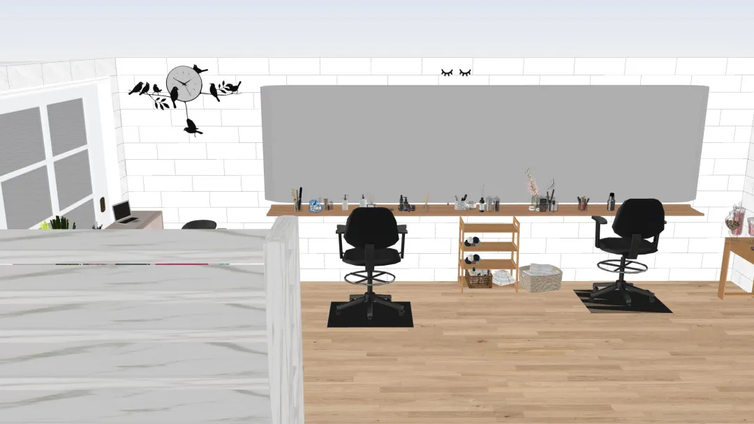 salão da mãe 3d design renderings