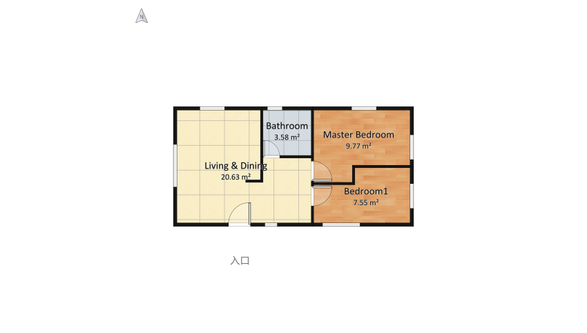 Small home design floor plan 44.98