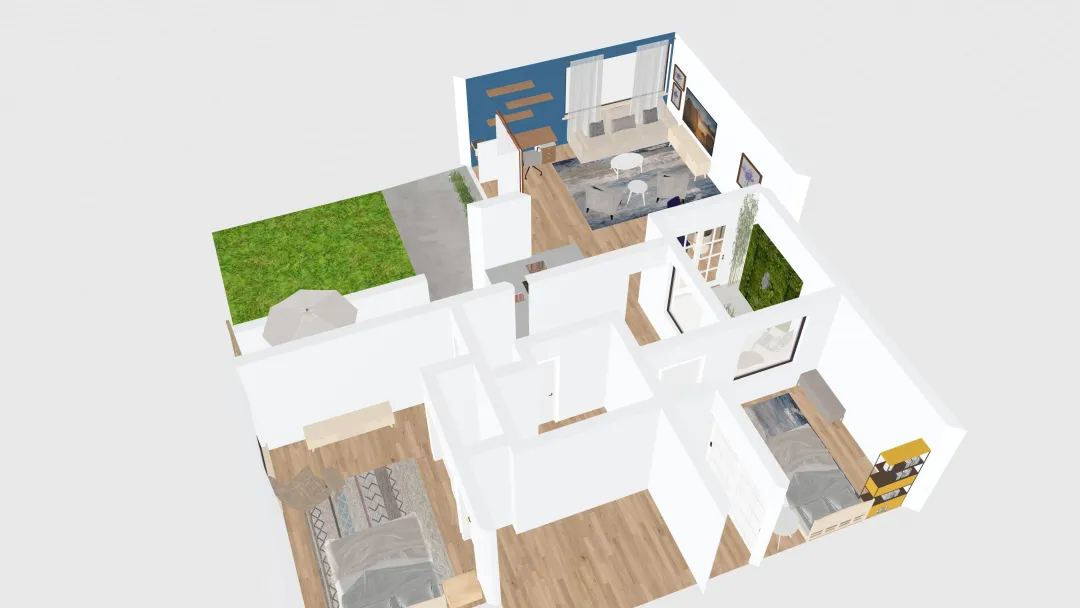 40 CA LG B & J Residence Shelf Indig 3d design renderings