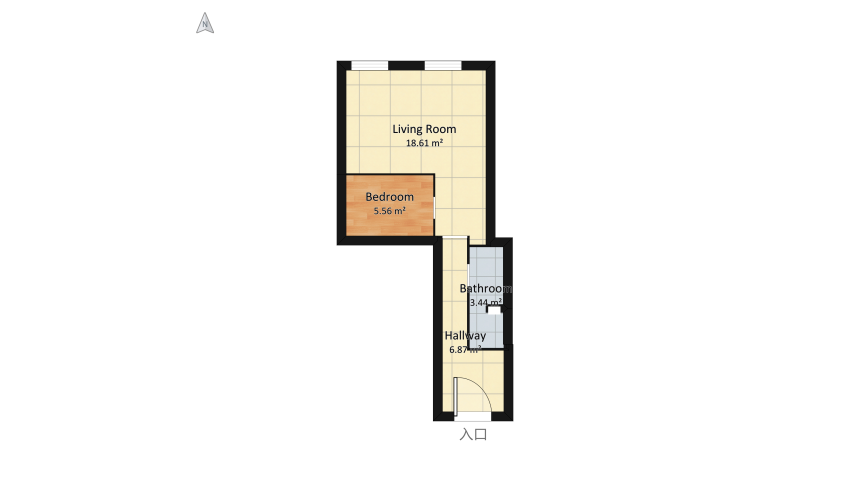 Panda small apartment floor plan 34.5