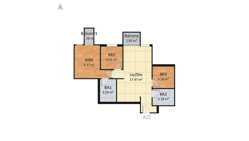 B5s  Wetland Bay floor plan 47.74