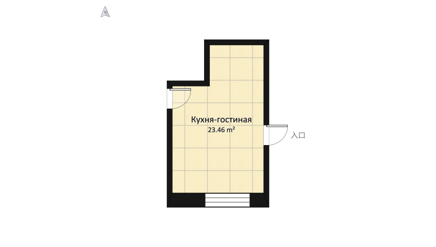 7 вариант Кухня-гостиная АВГУСТ 3 floor plan 26.92