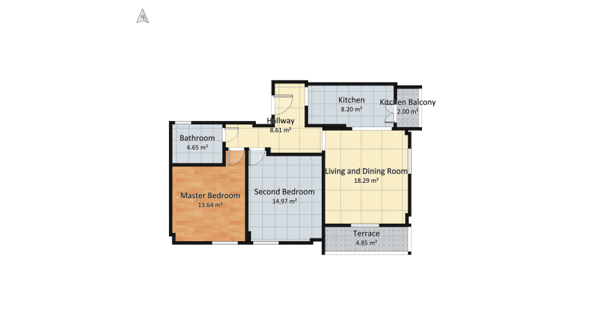 Kirollos Gardenia Heights Small Apartment floor plan 83.26