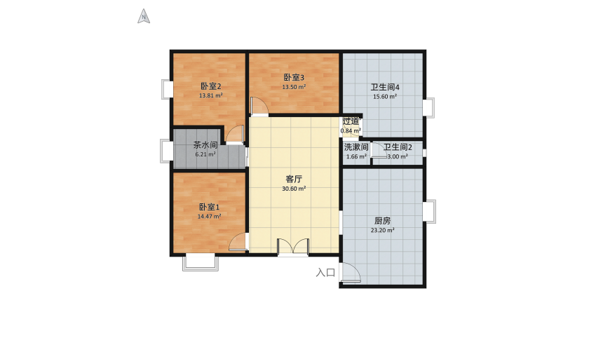 幺哥家（139.45㎡） floor plan 135