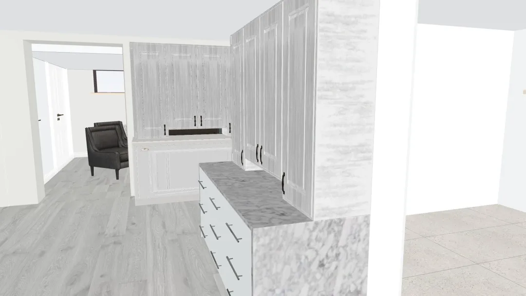 Meadow Lane Basement Cabinets 3d design renderings