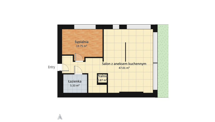 projekt indywidualny mieszkania floor plan 144.39