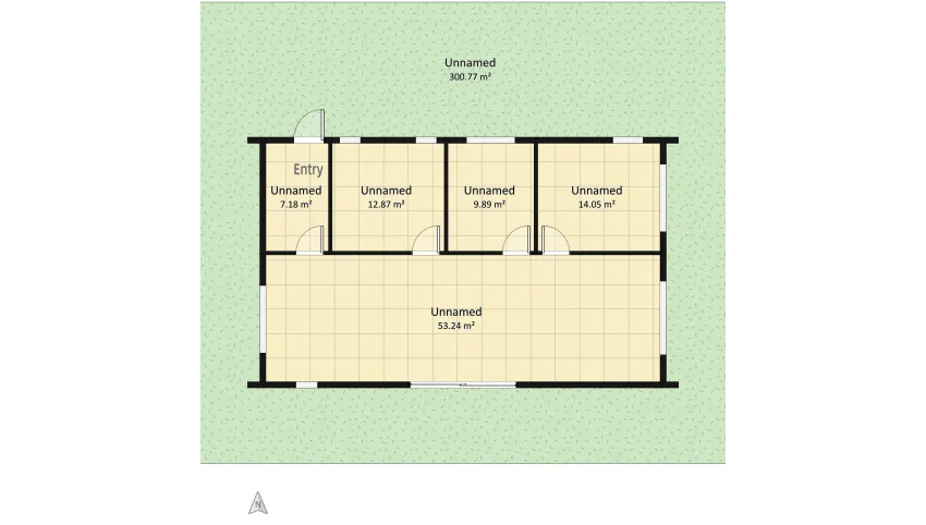 Ekowhai - 2 Bedroom Angled Roof floor plan 398.02