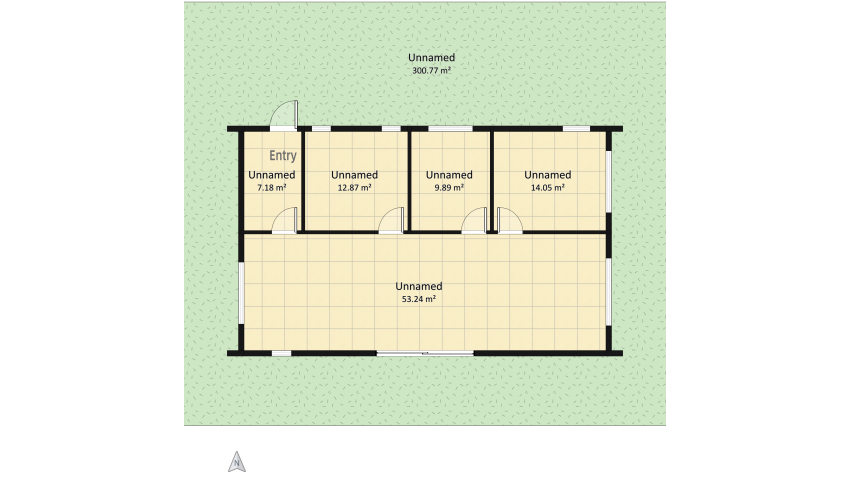 Ekowhai - 2 Bedroom Angled Roof floor plan 398.02