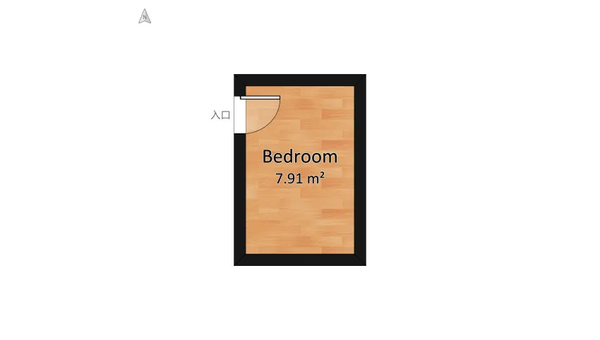 Bedroom TV wall floor plan 47.13