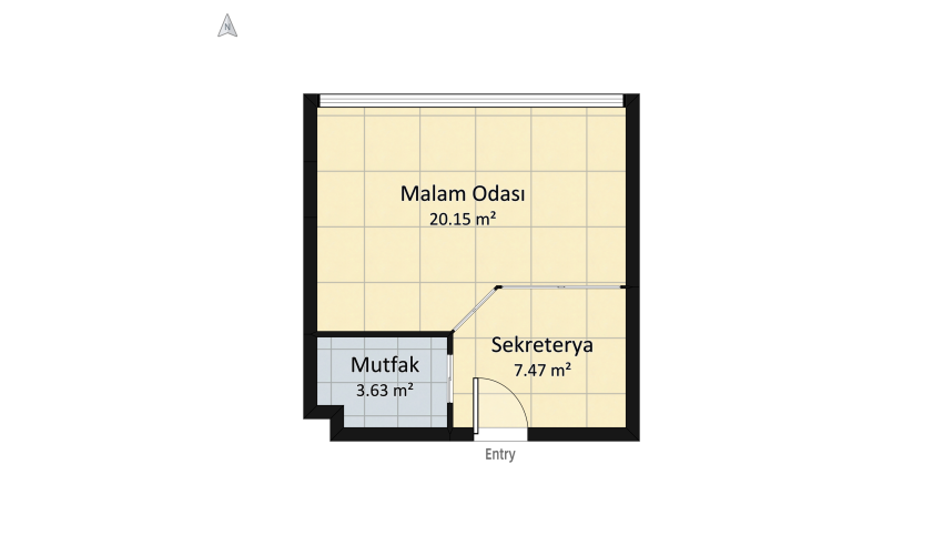 Maidan 55m² floor plan 34.61