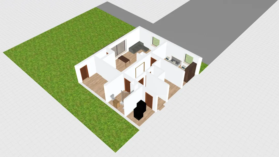 Domeček - vchod zepředu_copy 3d design renderings