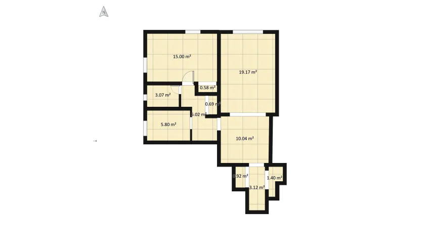 appartamento 65 m2 a NY (USA) floor plan 64.82