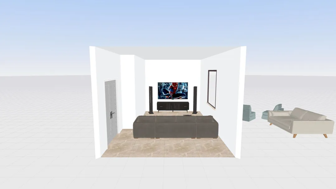 4 Seater Richard & Debi's TV Room 3d design renderings