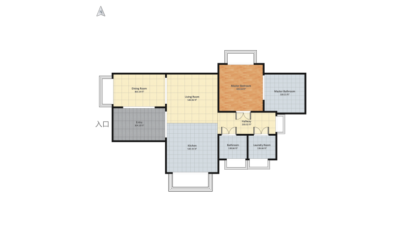 Modern Industrial Villa floor plan 313.16