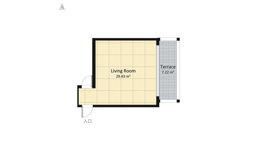 Stanza con Balcone floor plan 40.78