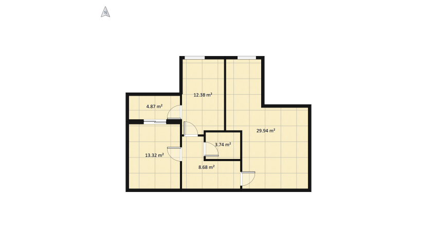 Family Apartment floor plan 80.5