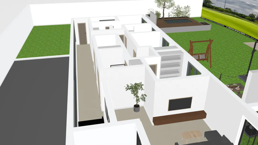 Planta Alta Segunda propuesta 3d design renderings