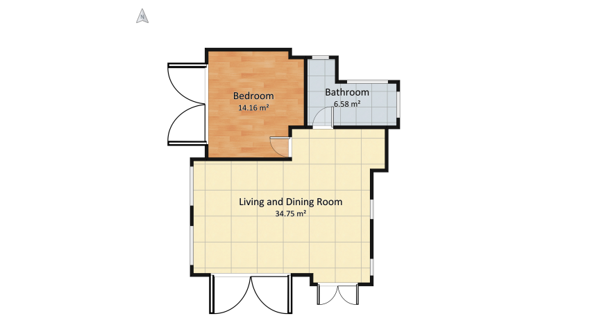 Modern Victorian Shabby Chic Cottage House floor plan 58.98