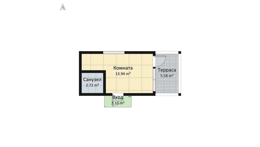 Small house 28 m2 floor plan 123.46