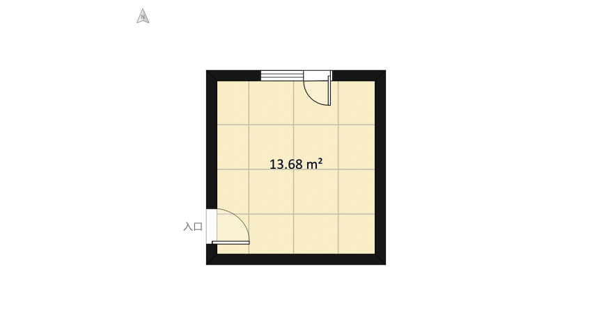 Лавандовая спальня-гостиная floor plan 15.24