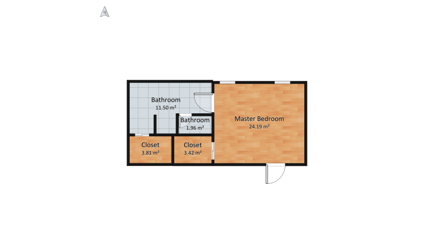 Master bedroom floor plan 49.48
