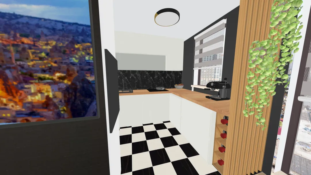 łazienka - NIEBIESKA z pralką_copy 3d design renderings