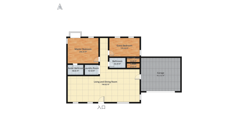 Single woman house, Indiana floor plan 188.26