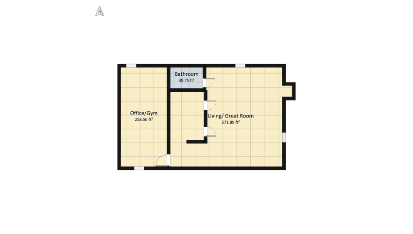 The Ali's Basement Redesign floor plan 89.45