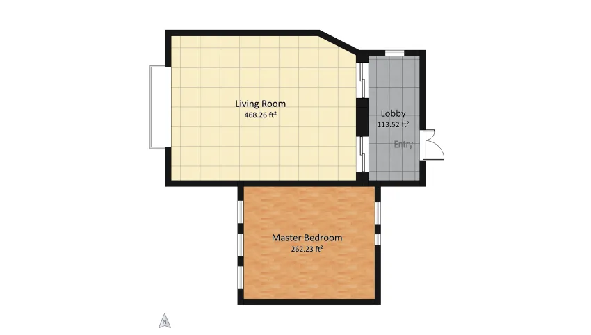 Room 2- Bold Colors and Geometry floor plan 78.42