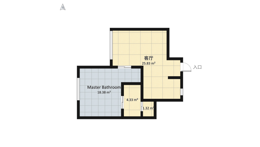 pequeño apartamento floor plan 57.21