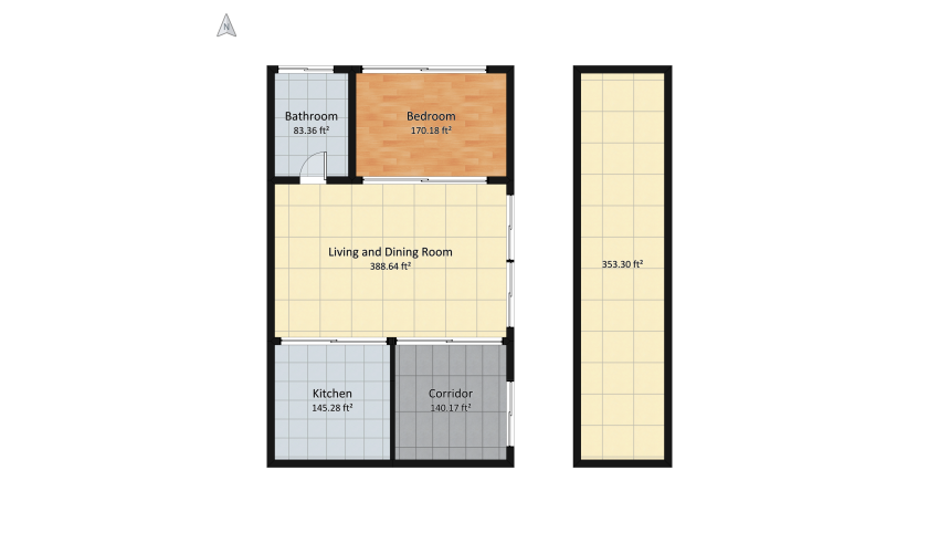 apartment in green floor plan 132.35