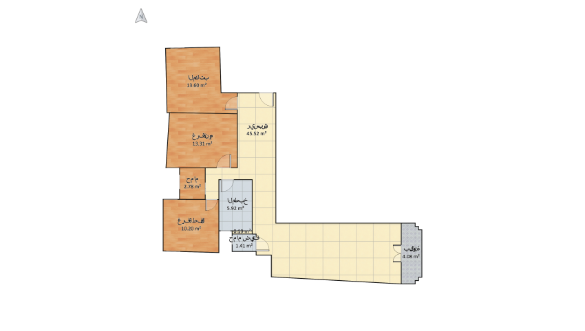 Gerges's Flat floor plan 98.9