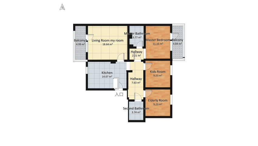 Living room test Zorilor2021 floor plan 105.73