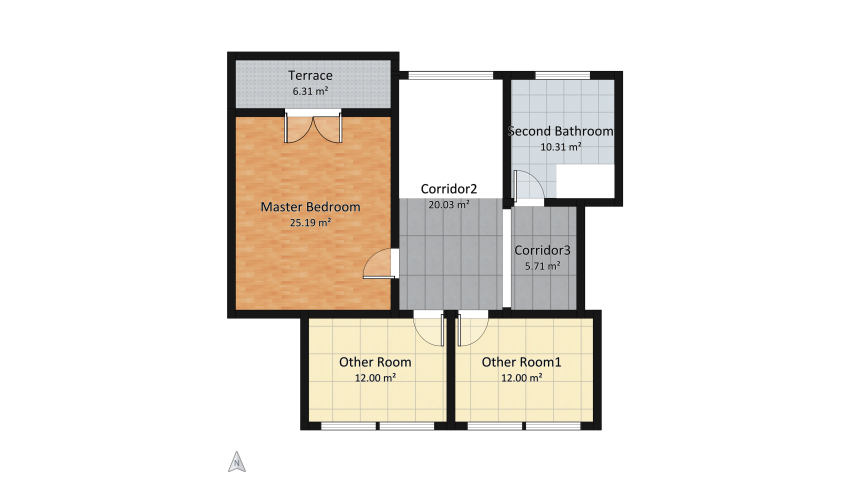Country house with large garden floor plan 254.1