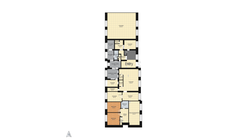 Apartments with separate entrance floor plan 1217.55