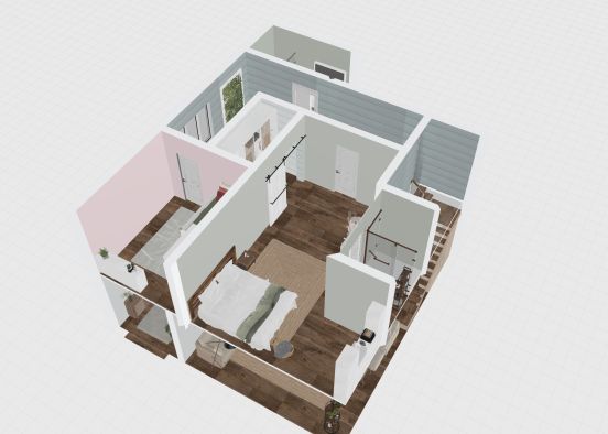 ivory model. simple and small 2bd 3 bth Design Rendering