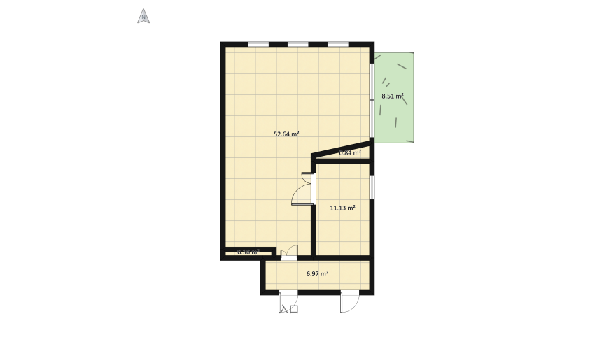 Flat in the center of the Old Town floor plan 89.15