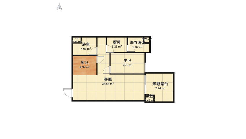 v2_W&J Home(兩房型) floor plan 62.43