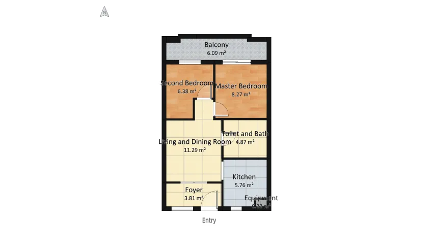 Satori Residences floor plan 53.9