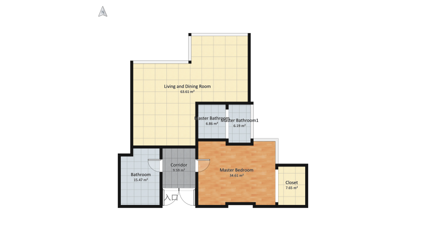 New York Penthouse floor plan 159.35