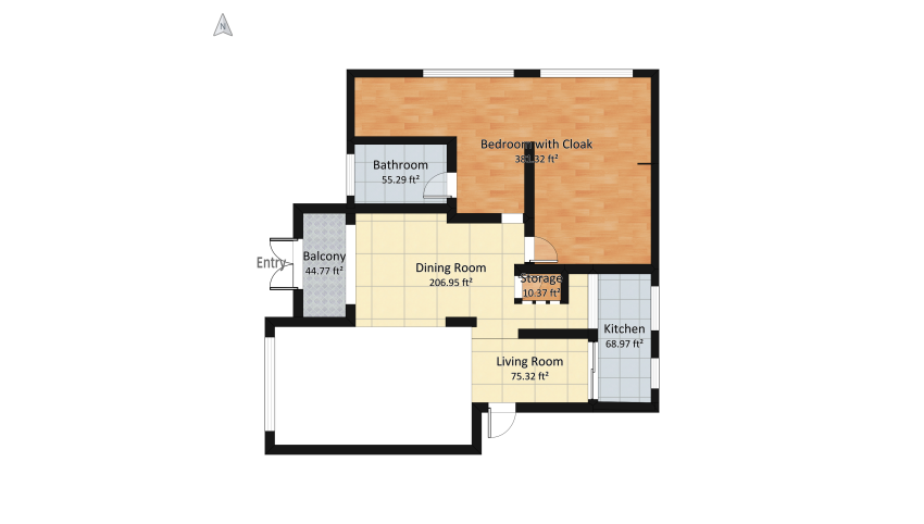10 Sunken Ground Living Room floor plan 230.46