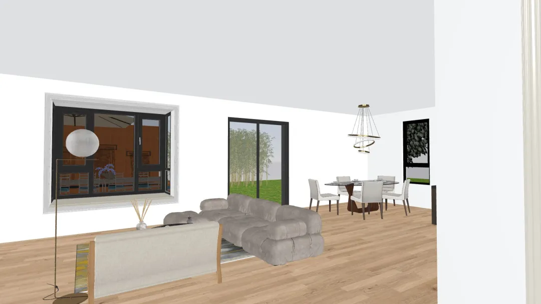 Ranch House Plan_copy 3d design renderings