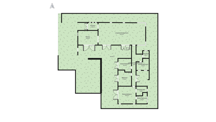 Mid century Modern inspired living floor plan 1010.47