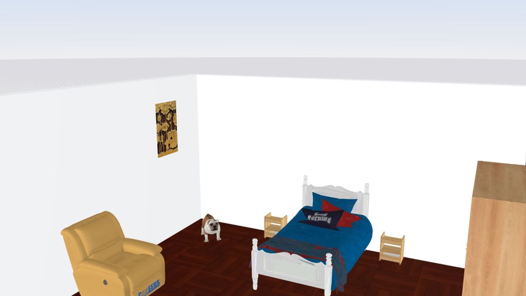 Boy Room 3d design renderings