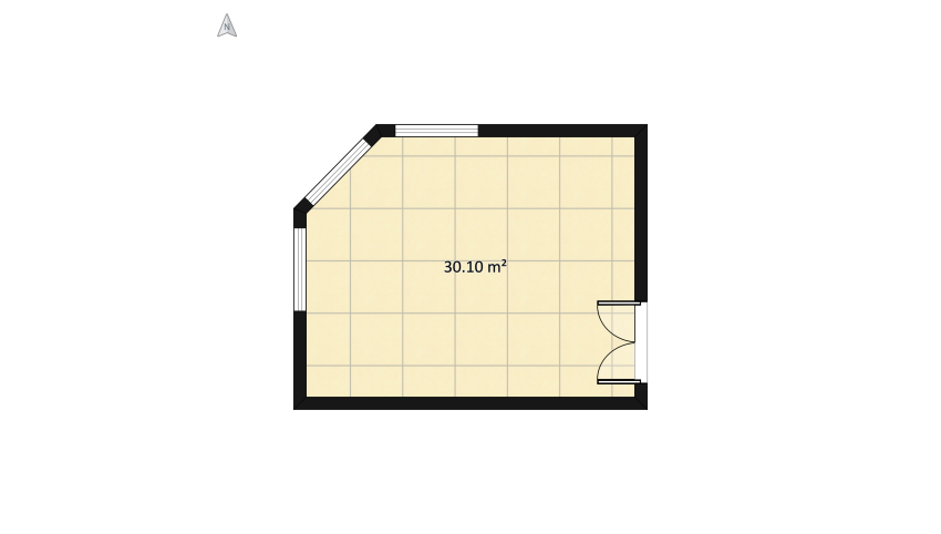 Modern French Style Bedroom floor plan 32.76
