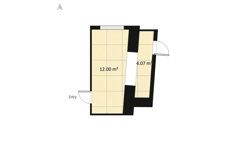 Комната 20 кв.м. floor plan 16.08